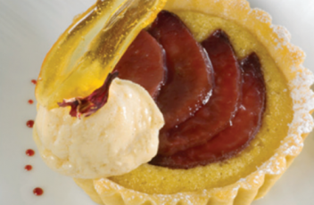 tarta de pera y jamaica